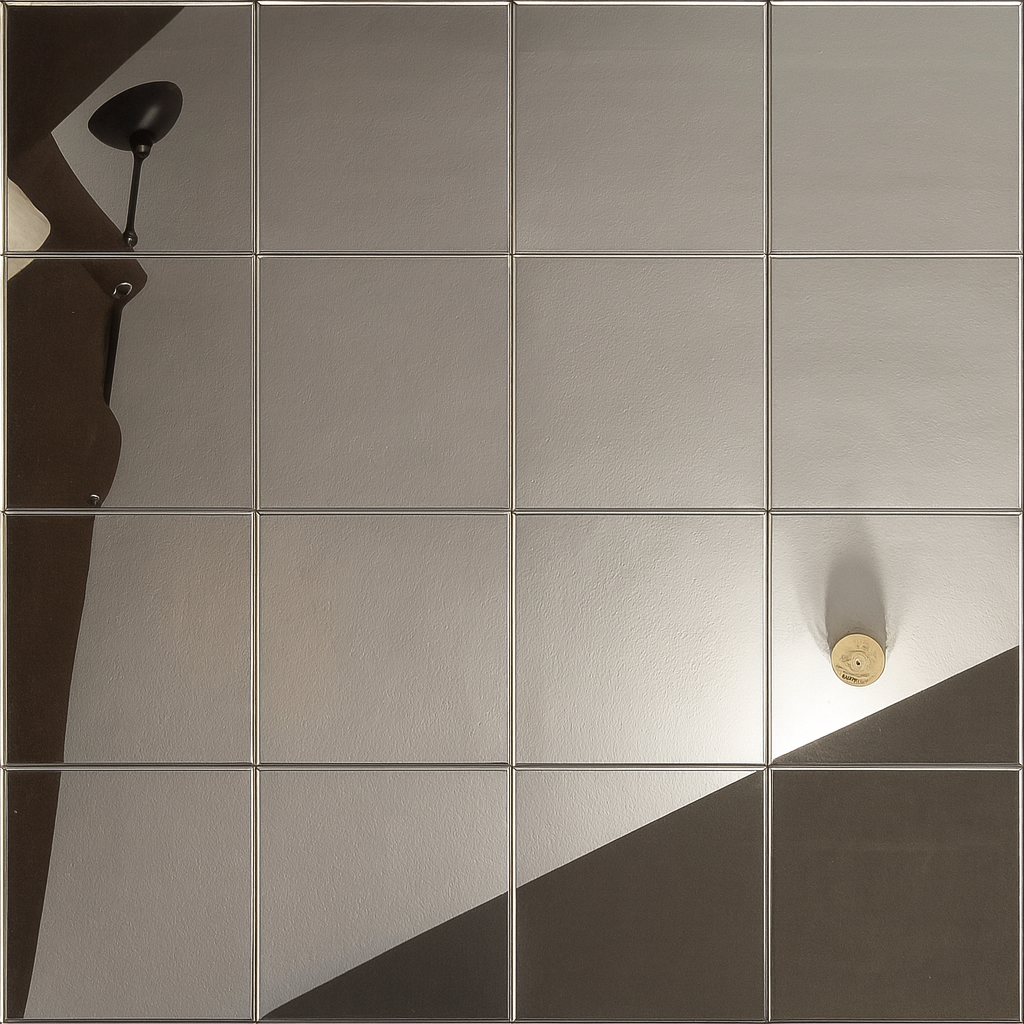 Mirrored Ceiling Tiles 600mm x 600mm - Pack of 15 | Acrylic Suspended Ceiling Tiles | Buy Online