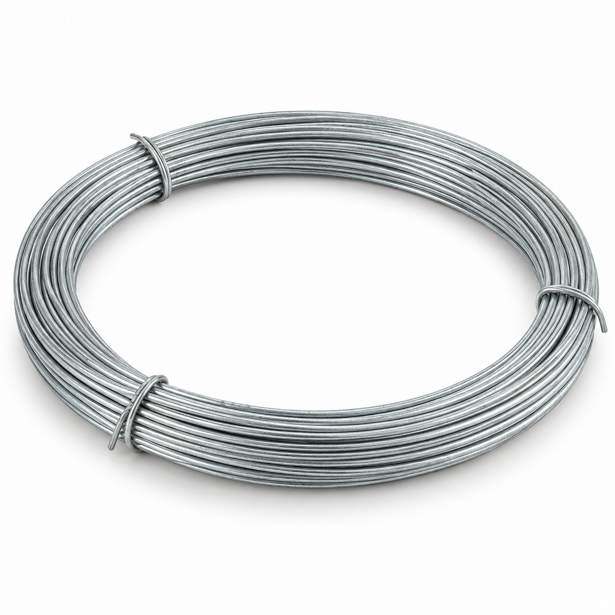 Coil of suspended ceiling wire for hanging suspended ceiling grid